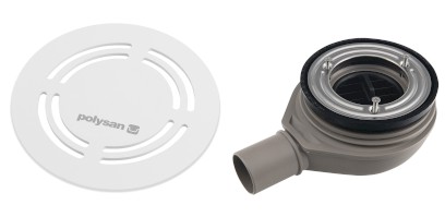 FLEXIA vaničkový sifon, průměr 90mm, DN40, kruhová krytka bílá 17771