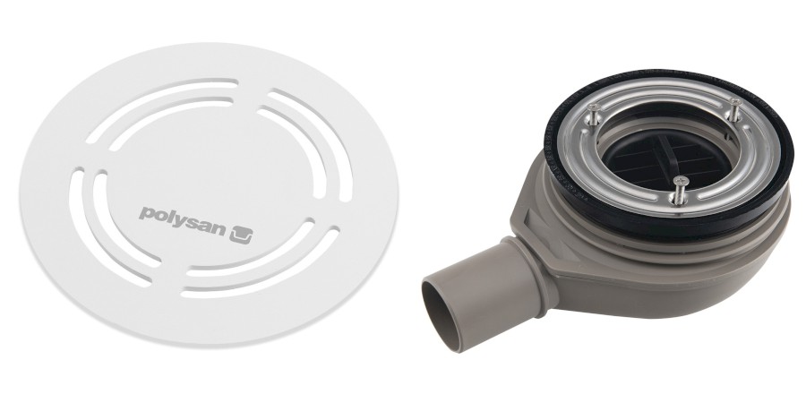 FLEXIA vaničkový sifon, průměr 90mm, DN40, kruhová krytka bílá 17771