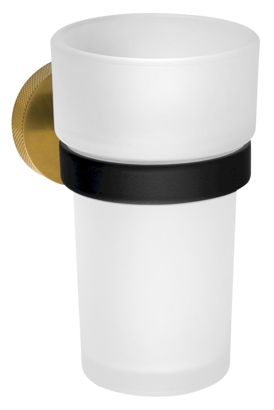 WS004BG (59070) LARISSA sklenka, mléčné sklo, černá/zlato mat WS004BG