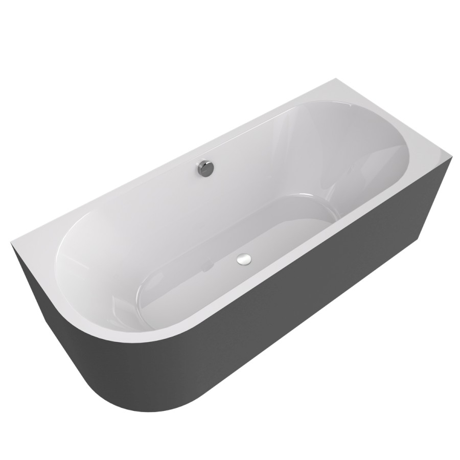 VIVA R MONOLITH asymetrická vana 170x75x60cm, bílá/carina 78119M.41