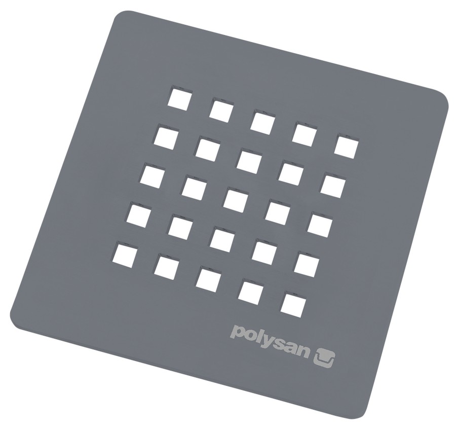 TRENECA čtvercová krytka sifonu, šedá mat 85999.31