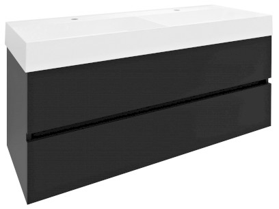 ODETTA umyvadlová skříňka 118x50x43,5cm, antracit matný DT120-3434