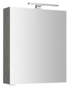 MIRRÓ galerka s LED osvětlením, 60x70x16cm, levá/pravá, dub stříbrný MC060-0011