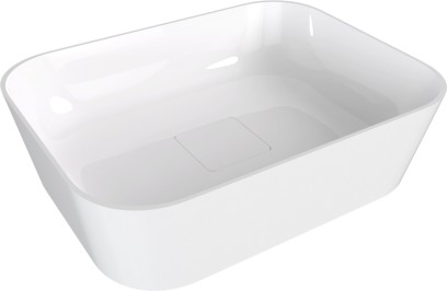 BANERA SQUARE umyvadlo na desku, litý mramor, 50x36cm, bílá 14596