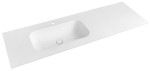 TS147-0101-L (43606) TREOS umyvadlo 146,6x51,3 cm (110+35), rockstone, levé, bílá mat TS147-0101-L