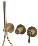 RV052/18 (57774) VERSI podomítková sprchová/vanová baterie s ruční sprchou, 2 výstupy, bronz RV052/18