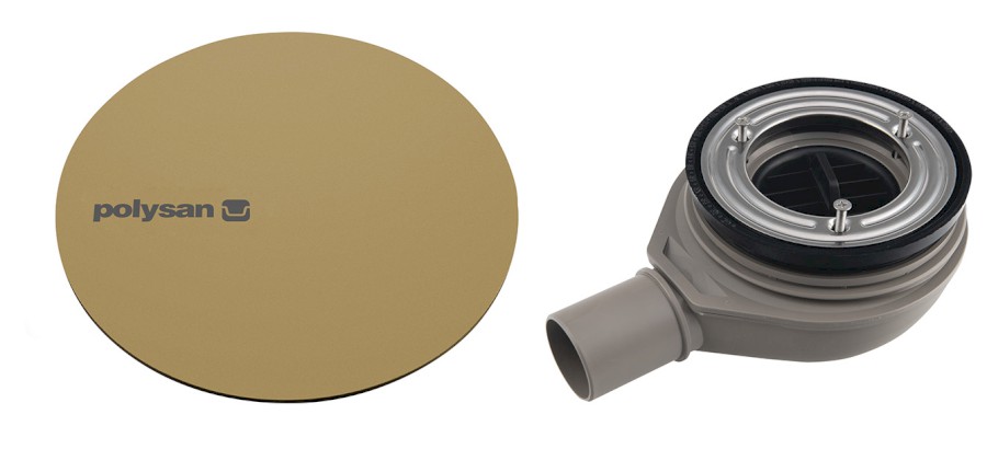 72730GB (59338) MIRAI vaničkový sifon, průměr 90mm, DN40, krytka zlato mat 72730GB