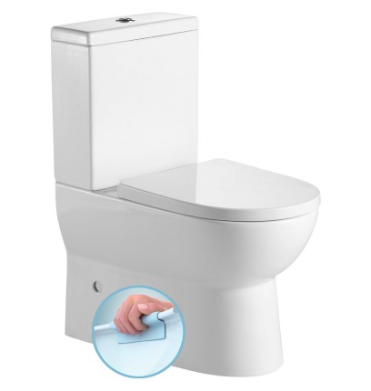 JALTA WC kombi, Rimless, spodní/zadní odpad, bílá PB103RW