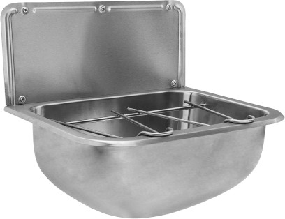 Závěsná výlevka se zády a roštem 460x246x342 mm, nerez mat 13048.S