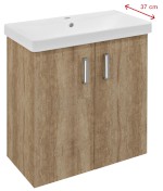 TH072-2222 (51939) THEIA umyvadlová skříňka 66,3x70x35cm, 2x dvířka, dub alabama TH072-2222