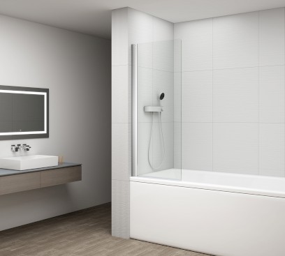 ROTA vanová zástěna otočná 750mm, čiré sklo FA750