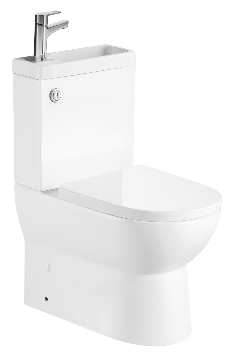 PB103H (59025) JALTA HYGIE WC kombi s umývátkem, Rimless, spodní/zadní odpad, bílá PB103H