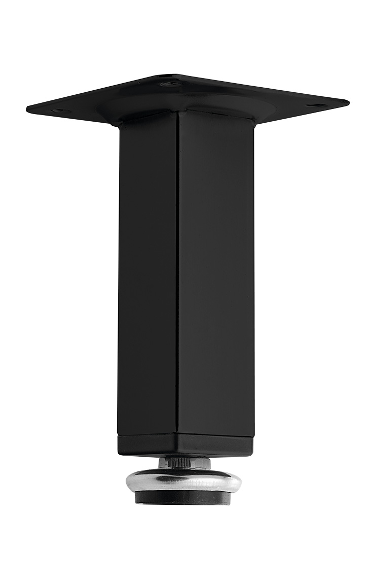 10078B (62135) ZOJA výškově stavitelná nožička, výška 100-110mm, černá mat 10078B