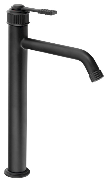 VERSI stojánková umyvadlová baterie vysoká, prodloužená hubice, černá mat RV007/15