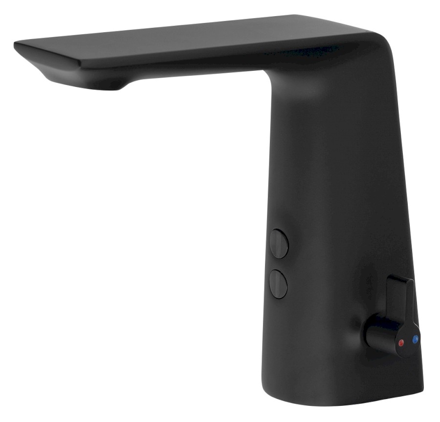 PS190B (56472) Senzorová stojánková baterie s regulací teploty, 6V DC (4xAA), černá mat PS190B