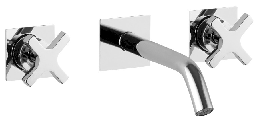 652 (56430) TRAX podomítková tříprvková umyvadlová baterie, chrom 652