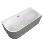 ASTRA R MONOLITH asymetrická vana 160x75x60cm, bílá/verde 34611M.44