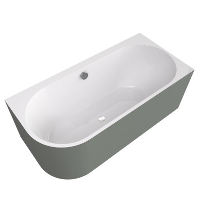 ASTRA R MONOLITH asymetrická vana 160x75x60cm, bílá/verde 34611M.44