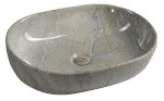 DALMA keramické umyvadlo na desku, 59x42cm, grigio MM413