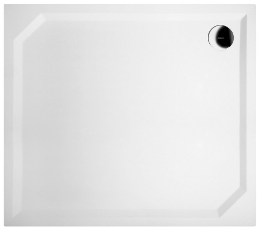 SARA sprchová vanička z litého mramoru, obdélník 90x80cm, bílá HS8090