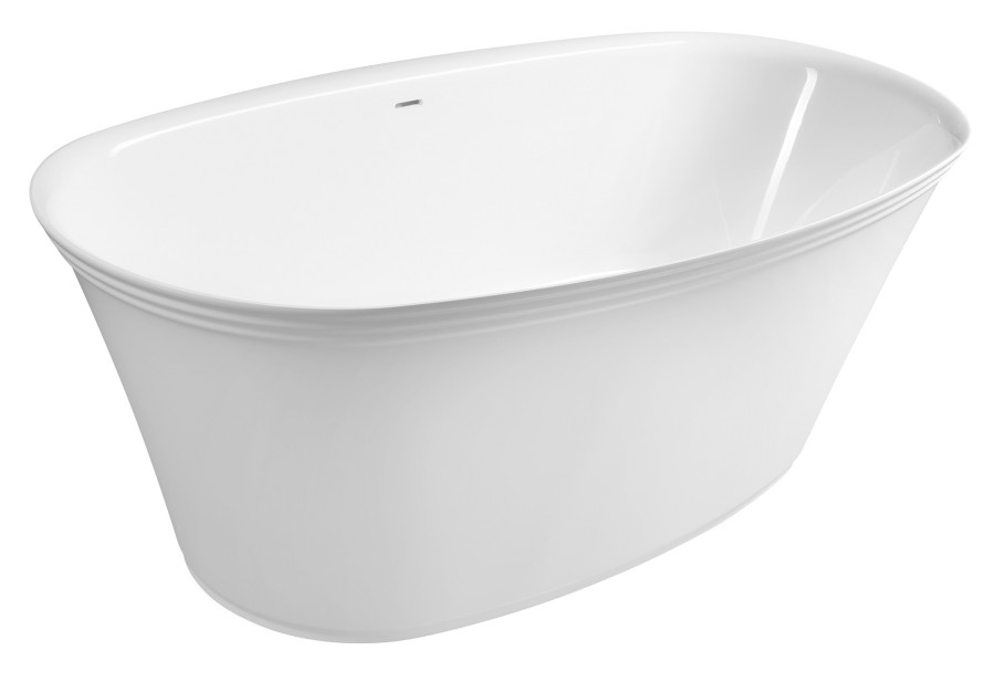 93858 (52667) FLORINA volně stojící vana litý mramor, 170x80x61cm, bílá 93858