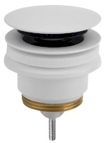 Umyvadlová výpust 5/4“, click-clack, velká zátka, 10-45mm, bílá mat 7532.310.5XD