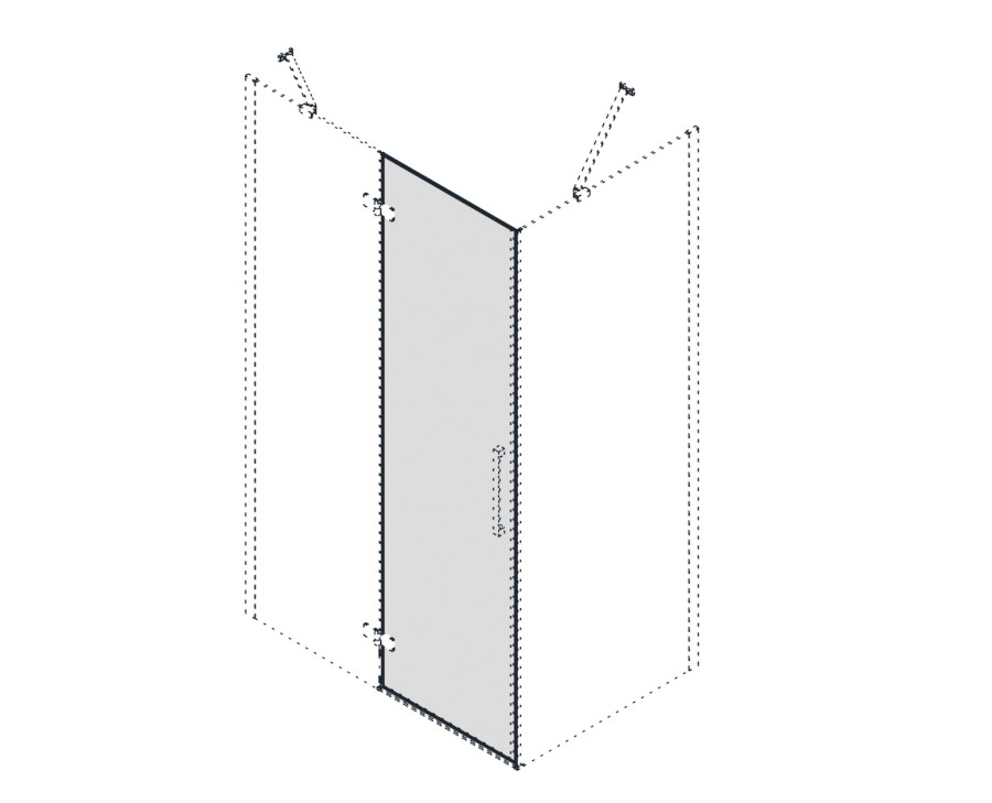 GT2200CL (56338) TRINITY otočný díl dveří, sklo čiré, levé GT2200CL