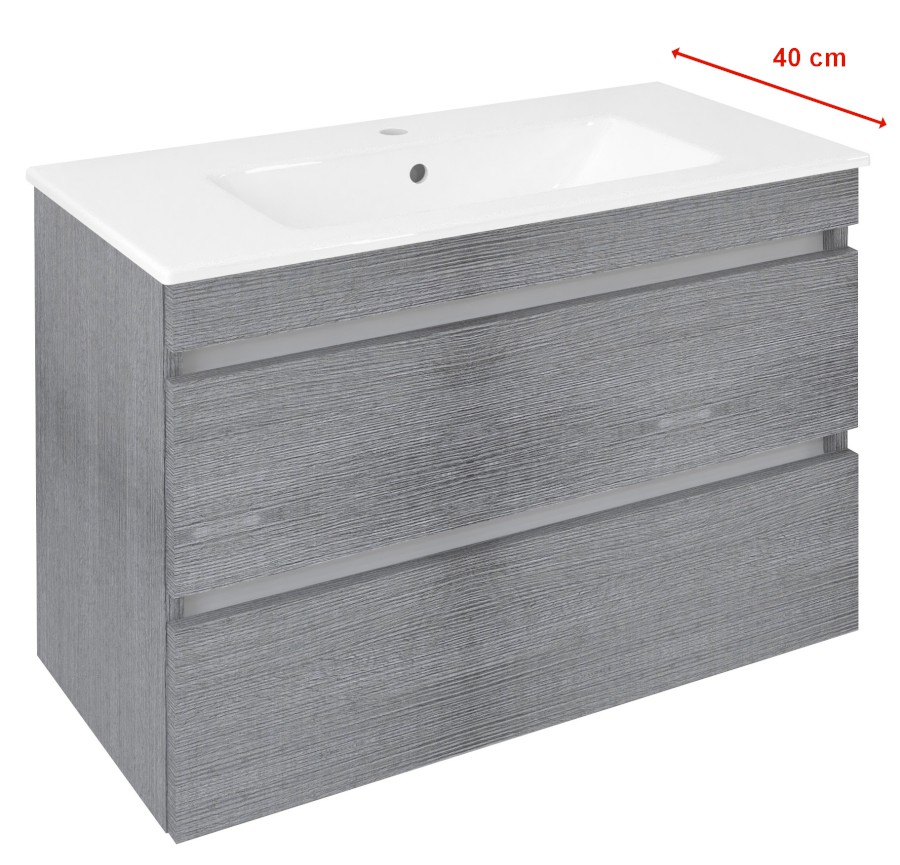 EZ792-1111 (60284) EZARA umyvadlová skříňka 78x54x39cm, dub stříbrný EZ792-1111