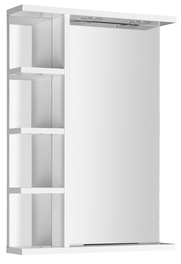 KORIN zrcadlo s LED osvětlením a policemi 50x70x12cm KO355