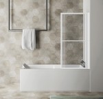 30336W (55527) KAGERA vanová zástěna s pneumatickým zdvihem, š. 710mm, bílá mat, čiré sklo 30336W