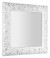 ZEEGRAS zrcadlo ve vyřezávaném rámu 90x90cm, bílá IN395