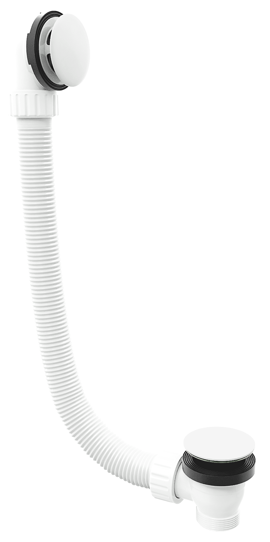 Vanová souprava, click-clack, délka 1200mm, zátka 72mm, bílá 71858.10