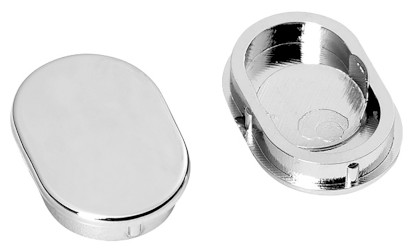 Oválná krytka vzpěry, chrom (2ks v balení) NDES01CH