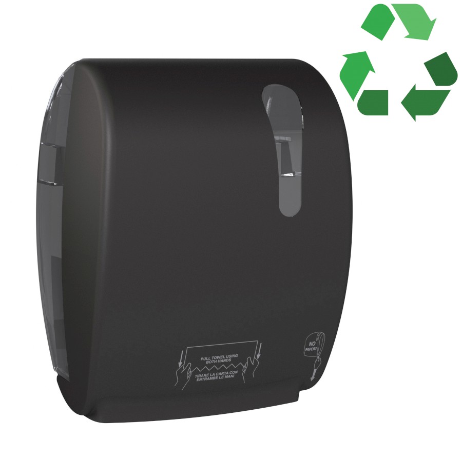 ECOLORED zásobník na papírové ručníky v roli, Autocut, 32x40,5x22,4cm, ABS, Soft Touch, černá mat A78050VB