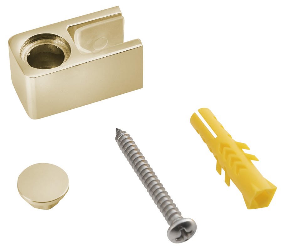 Koncovka pro upevnění skla do podlahy, zlatá NDGX02G