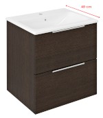 CIRASA umyvadlová skříňka 48x54x39cm, borovice rustik CR492-1616