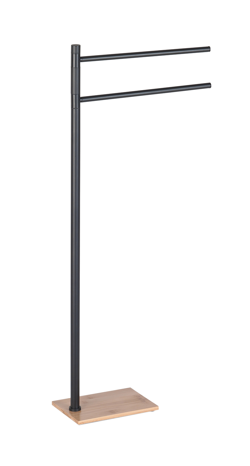 TR3141 (57895) TRILLY stojan na ručníky, hranatý, černá mat/bambus TR3141