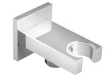 Držák sprchy hranatý, pevný, s vyústěním, chrom AQ591