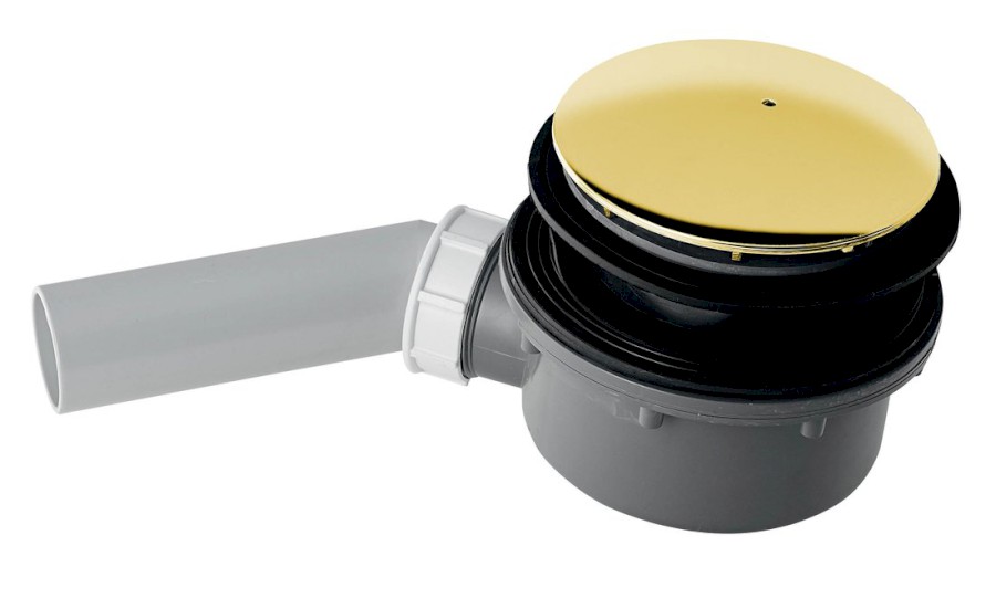 RETRO vaničkový sifon, průměr 90mm, DN40, krytka zlato 905691