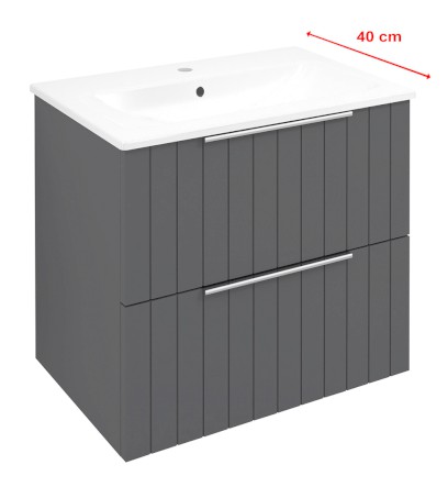 CIRASA umyvadlová skříňka 58x54x39cm, carina strip CR592-4141S