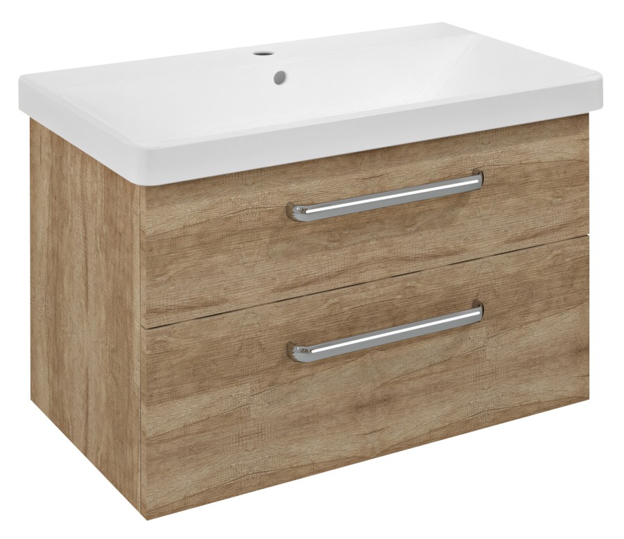 TH080-2222 (51940) THEIA umyvadlová skříňka 75,6x50x44,2cm, 2xzásuvka, dub alabama TH080-2222