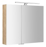 MC080-0022 (50642) MIRRÓ galerka s LED osvětlením, 80x70x16cm, dub alabama MC080-0022