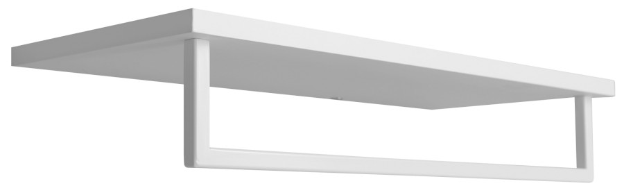 SKA385W (52960) SKA polička na ručníky s hrazdou 600x250mm, bílá mat SKA385W