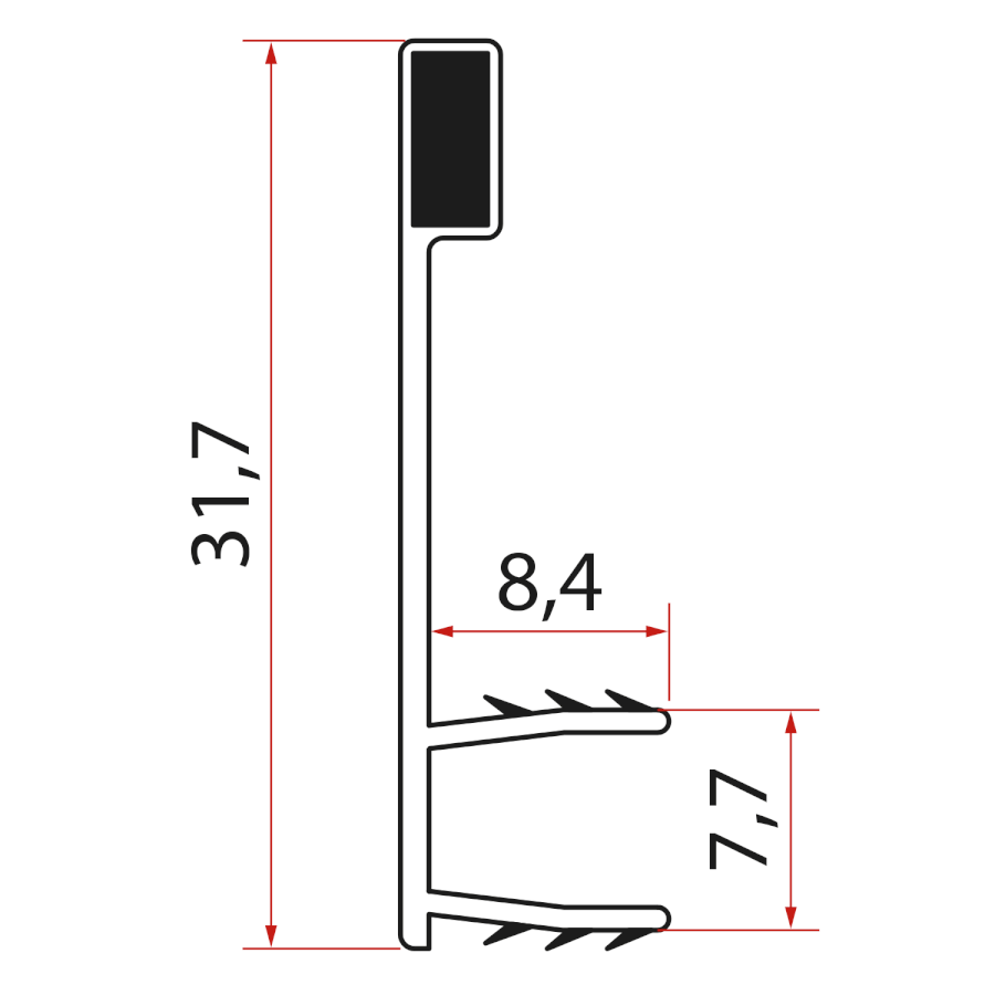 Set magnetických těsnění, 2000mm SPAT03