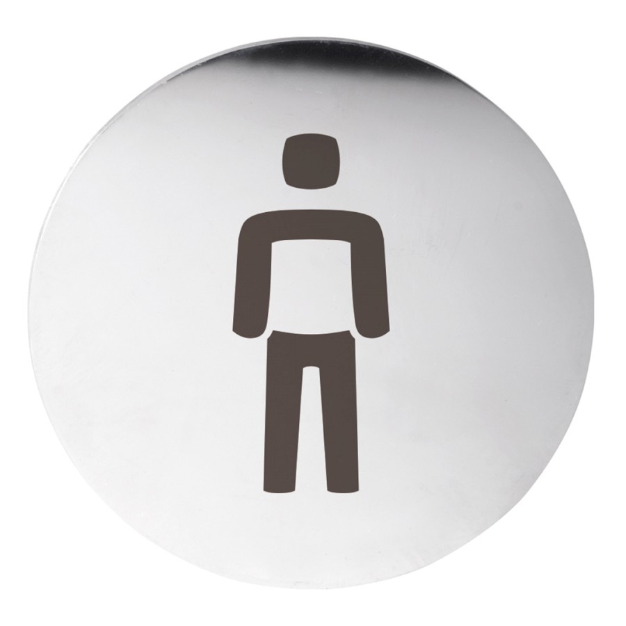 Cedule WC páni, Ø 75mm, nerez mat XP109