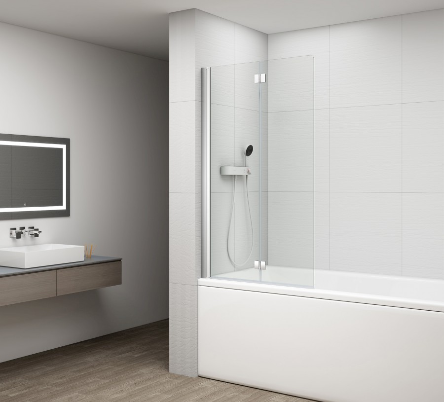 FA900 (55429) ROTA vanová zástěna skládací 900mm, čiré sklo FA900