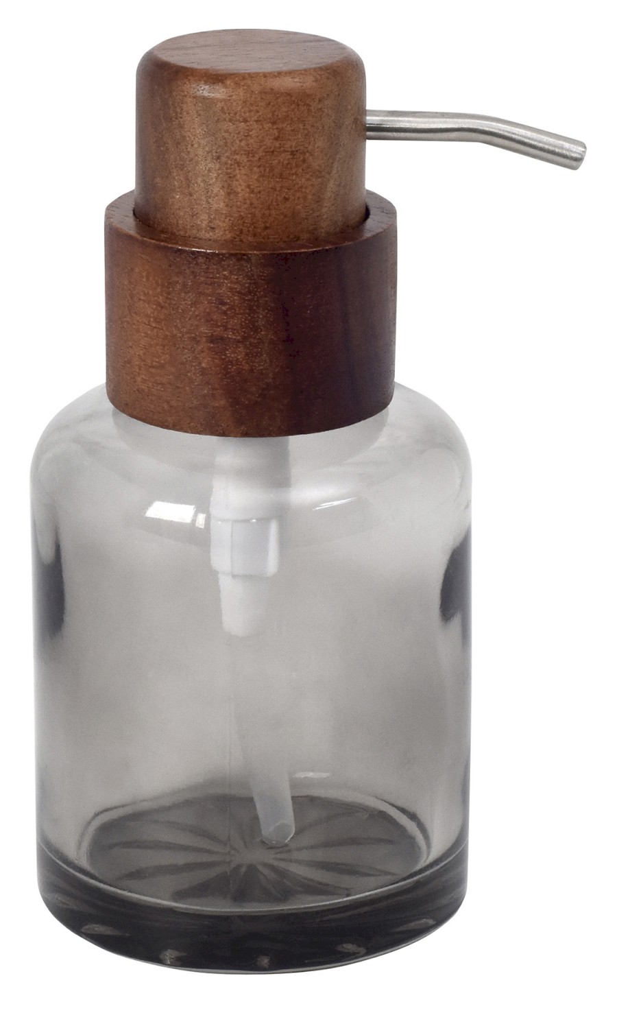 08387 (58688) FIGO dávkovač mýdla na postavení 300ml, kouřové sklo/dřevo 08387