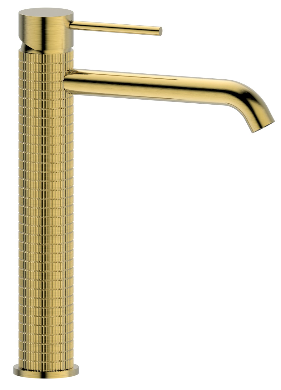 FLAWO stojánková umyvadlová baterie vysoká, zlato mat FR678GB