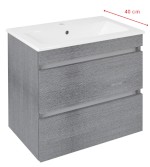 EZ592-1111 (60270) EZARA umyvadlová skříňka 58x54x39cm, dub stříbrný EZ592-1111