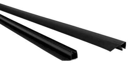 EASY BLACK set svislých těsnění pro sklo 6/6mm, 2000mm NDAE11B